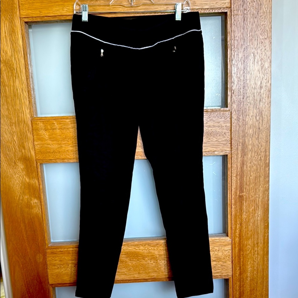 Ralph Lauren Athletic Black Pants with White Trim